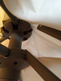 Umbrelă de soare pentru grădină Schneider Sevilla, gri argintiu, 240x140 cm, dreptunghiulară, cadru din oțel — fără conector din plastic rupt (stare: vezi a doua imagine) 2