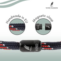 Wind Passion mágneses paracord karkötő férfiaknak és nőknek, tengerész stílusban 2