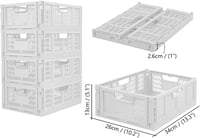 Összecsukható műanyag tárolódoboz szett - 4 db, konyhába, hálóba, irodába 7