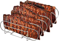Weber Spareribs tartó grillrács - 5 oldalas bordatartó és sütőállvány rozsdamentes acélból 1