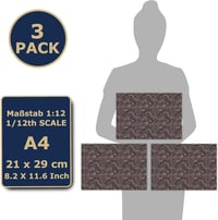 Piros Tetőcserép Matrica Babaházhoz - 3 Lapos Öntapadós Készlet 4