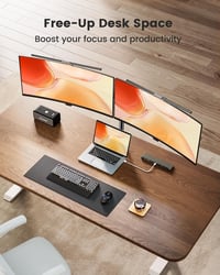 ErGear Dual Monitor Tartó 13-32" Képernyőhöz, Magasságállítható Dönthető 7