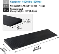 Gumírozott kerekesszék rámpa 90 cm, csúszásmentes, 500 kg teherbírású - LIEKUMM 3