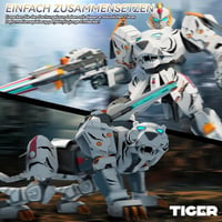 Celestial Wariors 25 cm-es Átalakítható Tigris Robot Játék Gyerekeknek - Fehér 2