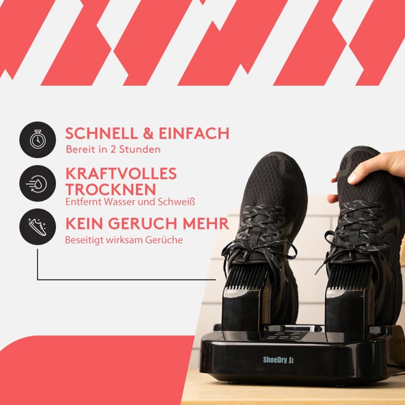 ShoeDry Ozone cipőszárító és frissítő, ózontechnológiával - Elpusztítja a baktériumokat és gombákat, megszünteti a kellemetlen szag