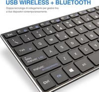 Rii Mini i22S Vezeték Nélküli + Bluetooth Billentyűzet Érintőpaddal - Smart TV, TV Box, Tablet, Okostelefon, Konzol, PC, Fire TV Kompatibili 4