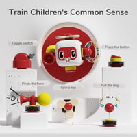 Montessori Készségfejlesztő Kocka Babáknak - Színes Motoros Játék 1 Éves Kortól 4