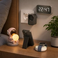 Nočný nabíjací set: 1x zásuvka + 1x PD nabíjačka + 1x Apple Watch nabíjačka + 1x MagSafe stojan + 1x lampa 1