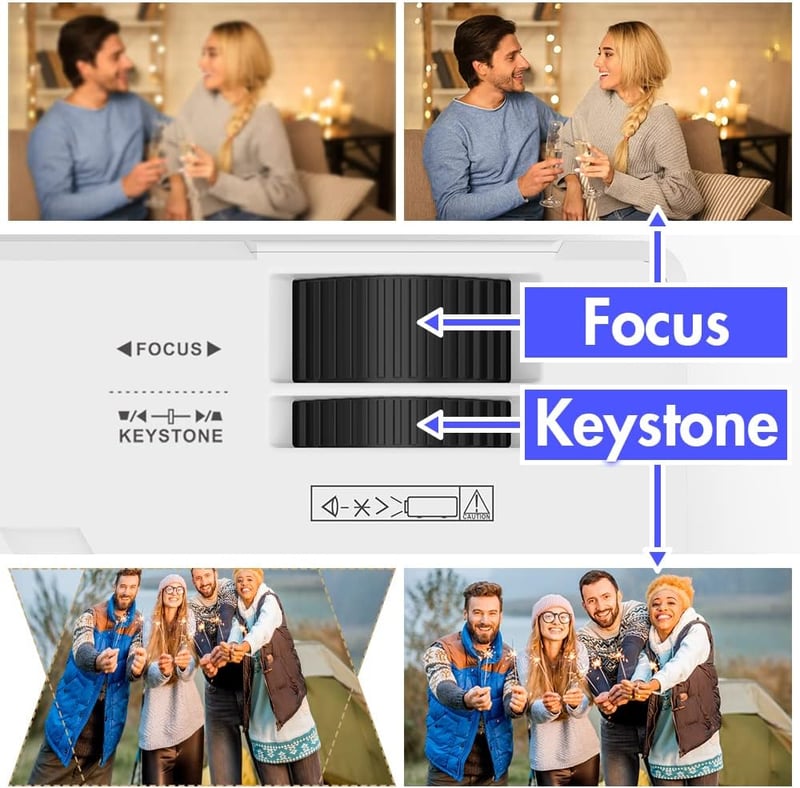 AKATUO Mini WiFi Projektor Full HD 1080P, 9000L Hordozható Házimozi Vetítő Okostelefonhoz, TV Stickhez és Laptophoz, VGA Csatlakozással