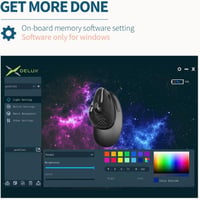 DeLUX Seeker Fehér Ergonomikus Egér OLED Kijelzővel, 7200 DPI, 4 Eszközhöz 7