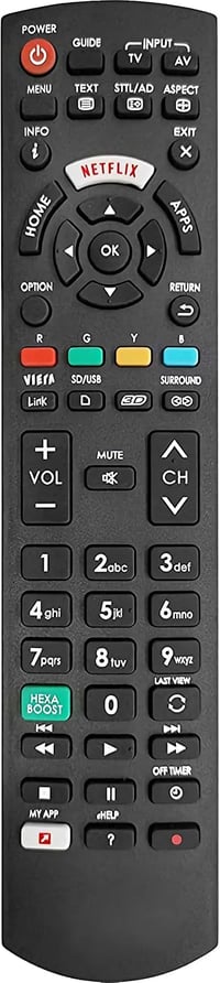 FOXRMT Univerzális Távirányító Panasonic TV-hez - Kompatibilis HDTV LCD LED Smart TV Modellekkel, Netflix és Viera Link Gombokkal, Programoz 1