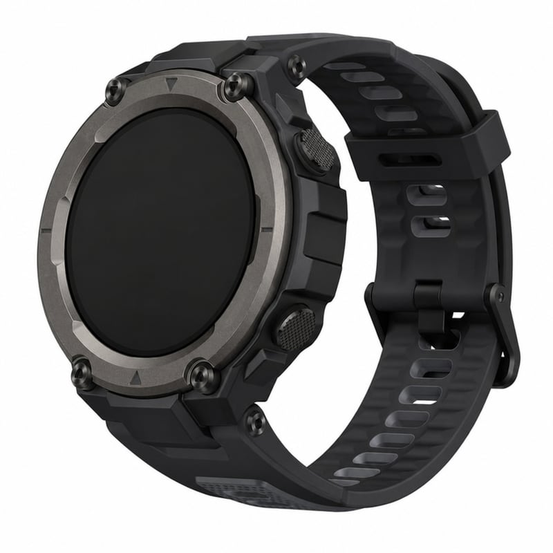 Inteligentné hodinky Amazfit T-Rex Pro 2024, čierne, 48 mm – GPS, vojenská certifikácia — chybné, čiastočne funkčné: Nabíjajú sa (stav: pozri 2. obrázok)