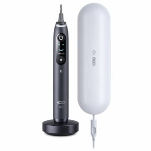 Oral-B iO Series 9 Elektromos Fogkefe, Egyedileg Mozgó Sörték, Kerek Fogkefefej, Fekete — fogkefefejek nélkül (állapot: lásd a 2. képet)