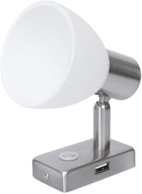 lighteu USB Mennyezeti/Fali Lámpa 12V 3W - Állítható Nikkel Olvasólámpa Jachtokhoz, Lakókocsikhoz 1