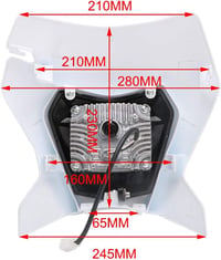 Faro One LED Pro Motoros Első Fényszóró KTM EXC EXCF SX SXF XC XCF XCW XCFW Modellekhez 125-530 Köbcentiméter Fehér Színben 6