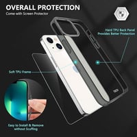 Apple iPhone 13 Mini Védőtok - Szürke Áttetsző Szilikon, Beépített Képernyővédővel 3