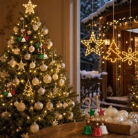 Čarobni božićni set: 102 kuglice + 3 zvončića + 3 LED ukrasa s timerom 1