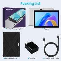 Winsing 10" Android 13 Tablet, 6GB RAM, 64GB Tárhely, Bővíthető 1TB-ig, Kék-Fehér Tokkal, 5MP+8MP Kamera, HD IPS Kijelző, WiFi, Bluetooth 5. 7