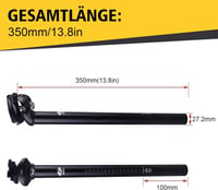 Állítható MEGHNA kerékpár nyeregcső 350mm, fekete - Újracsomagolt 7