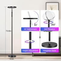 OUTON LED Állólámpa 36W 3000 Lumen - Távirányítós RGB Hangulatvilágítás 24 Dinamikus és 8 Statikus Színmóddal, Érintésvezérléssel, Időzítőve 6