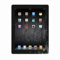 Apple iPad 4 Retina 9,7" tablet 16GB Wi-Fi crni — razbijen ekran, reagira na punjenje, za dijelove (stanje: vidi 2. sliku) 1