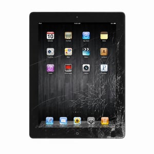 Apple iPad 4 Retina 9,7" tablet 16GB Wi-Fi crni — razbijen ekran, reagira na punjenje, za dijelove (stanje: vidi 2. sliku)