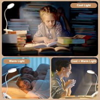 Lenudar Olvasólámpa 36 LED-del - Csíptethető, USB Tölthető, 6 Színhőmérséklet, 5 Fényerő, 360° Hajlítható Kar, Érintésvezérelt, Fehér 3