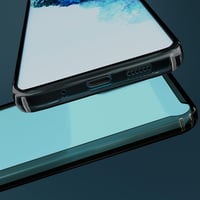 Samsung S20 5G/4G Átlátszó Ütésálló Tok Fekete Kerettel 5