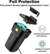 VOLTRON 150W Feszültségátalakító 12V-230V, 2 Aljzat, USB-C, Laptop/Telefon Töltő 4