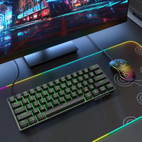 Dierya DK61se Mechanikus Gamer Billentyűzet, 60% Kompakt, 61 Gombos, Kék Kapcsolós, Anti-Ghosting, USB-C, Kék Háttérvilágítás, Windows Kompa 7