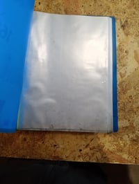 Dosar de prezentare Viquel Essentiel Recycled A4, 160 de buzunare, copertă personalizabilă, buzunare transparente și netede, albastru, utilizat 2