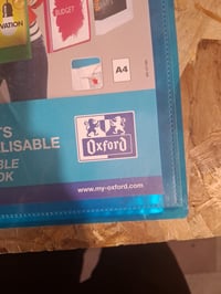 Oxford Polyvision A4 mapa za dokumente s 30 prozirnih džepova (kapacitet 60 listova), polipropilenske korice, plava - izgrebana na nekoliko mjesta (stanje: vidi 2. sliku) 4