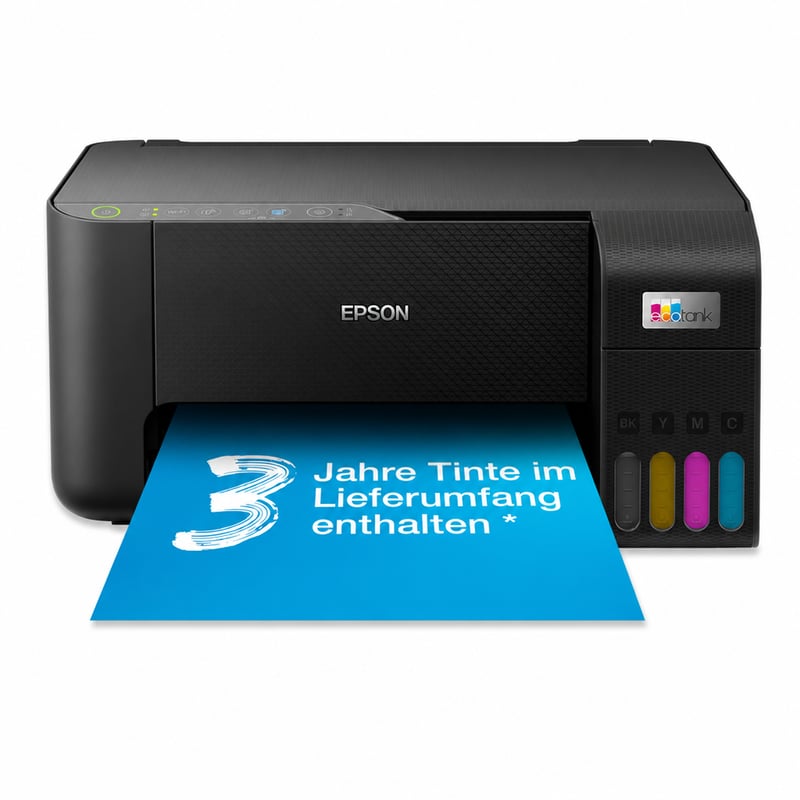 Epson EcoTank ET-2862 A4 Wi-Fi tintatartályos multifunkciós nyomtató, nyomtat, másol — hiányos tartozékkészlet (állapot: lásd a 2. képet)