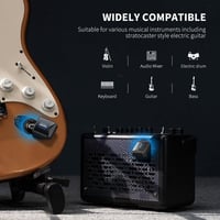 LEKATO 5.8GHz Vezeték Nélküli Gitár Rendszer Töltődobozzal - 4 Csatornás Adó-Vevő Szett Gitárhoz, Basszushoz és Elektromos Hangszerekhez 6