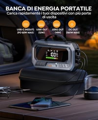 YaberAuto 26800mAh Autós Bikázó Akkumulátor - Vészhelyzeti Indításrásegítő Powerbank 12V Járművekhez 5