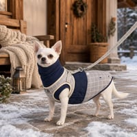 Pachet haine câini: vestă fleece impermeabilă + protecție gât + ham cu lesă + geacă de iarnă 1