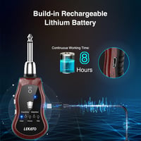 LEKATO Gitár Fejhallgató Erősítő - Bluetooth-os Zsebméretű Gitárerősítő 5 Beépített Effekttel, Újratölthető, Elektromos és Akusztikus 6