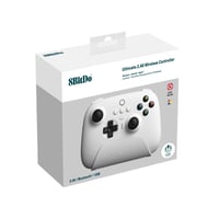 Bezdrôtový ovládač 8Bitdo Ultimate 2.4G s nabíjacou stanicou, Hall Effect joysticky, kompatibilný s PC, Androidom, Steam Deckom a Apple, biely 4