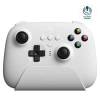 Bezdrôtový ovládač 8Bitdo Ultimate 2.4G s nabíjacou stanicou, Hall Effect joysticky, kompatibilný s PC, Androidom, Steam Deckom a Apple, biely 1