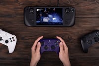 Controller wireless 8Bitdo Ultimate 2.4G cu joystick Hall Effect, cu stație de încărcare, compatibil PC, Android, Steam Deck și Apple, mov 9