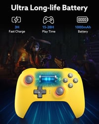 8Bitdo Ultimate 2 Bluetooth Kontroller RGB Fire Ring, Hall Effect Triggerek, Vibráció, Switch/PC 7