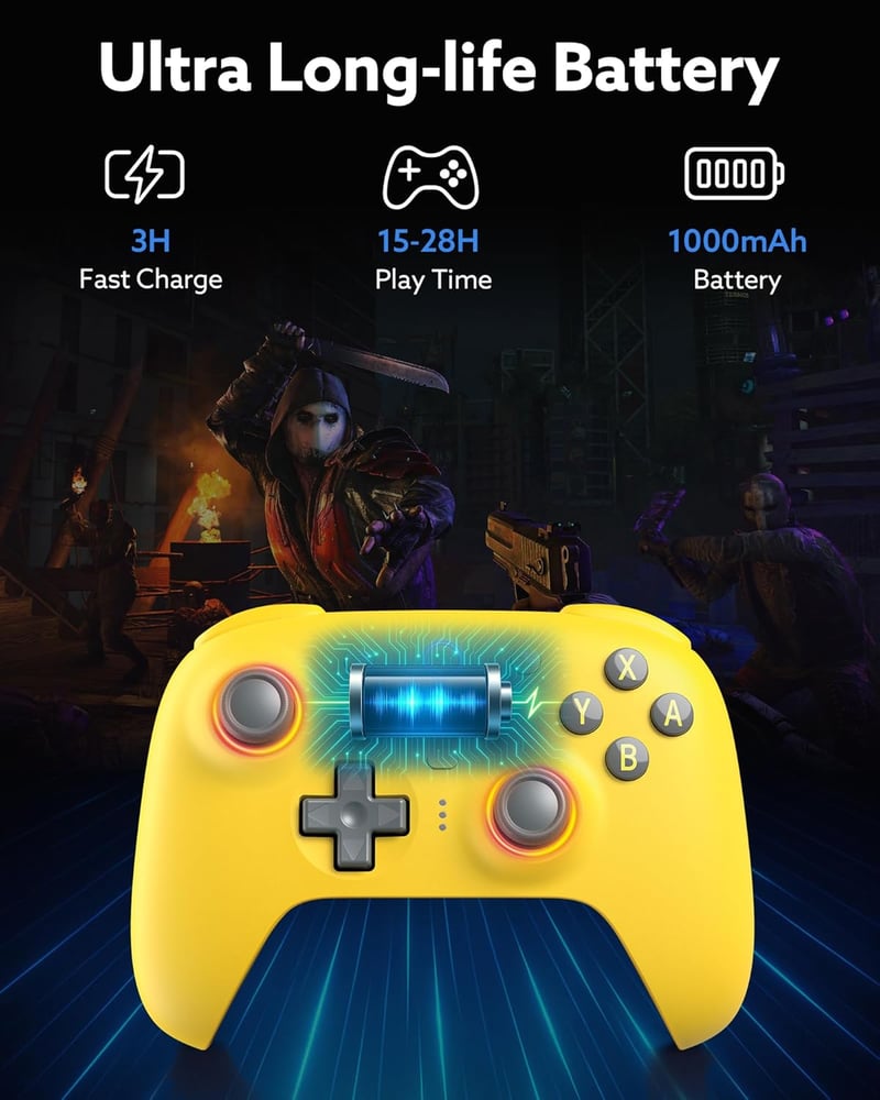8Bitdo Ultimate 2 Bluetooth Kontroller RGB Fire Ring, Hall Effect Triggerek, Vibráció, Switch/PC