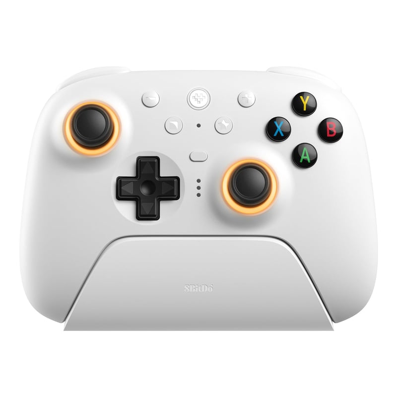 Bezdrôtový ovládač 8Bitdo Ultimate 2 – TMR joystick, Hall Effect spúšte, RGB krúžok, pohybové ovládanie, 8Speed Wireless, pre Windows a Android, fialový