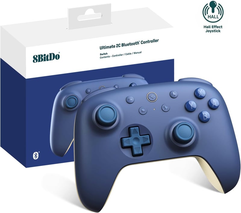 8bitdo Ultimate 2C Bluetooth Kontroller Nintendo Switch Konzolokhoz - Hall Effekt Joystick, Programozható Gombok, 6-Tengelyes Mozgásérzékelő