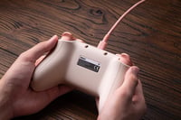 Kábový ovládač 8Bitdo Ultimate 2C pre Windows PC a Android, vzorkovacia frekvencia 1000 Hz, Hall Effect joysticky a spúšte, s tlačidlami L4/R4, v broskyňovej farbe 4