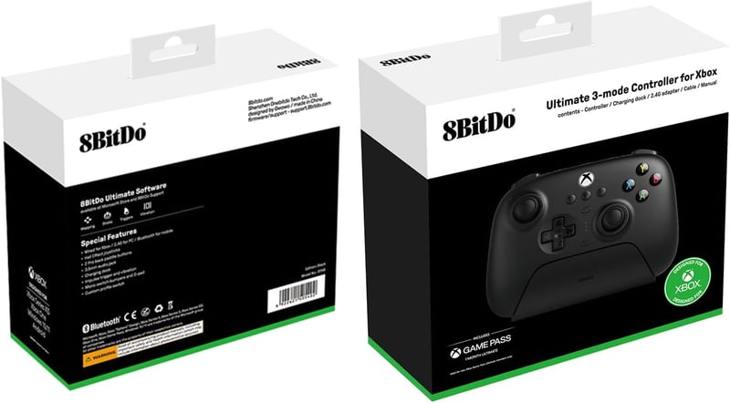 8bitdo Ultimate 3 Vezeték Nélküli Kontroller Xbox Series X|S/One/PC/Android Kompatibilitással, Hall-Effekt Joystick, Töltőállomás, 20 Órás Ü