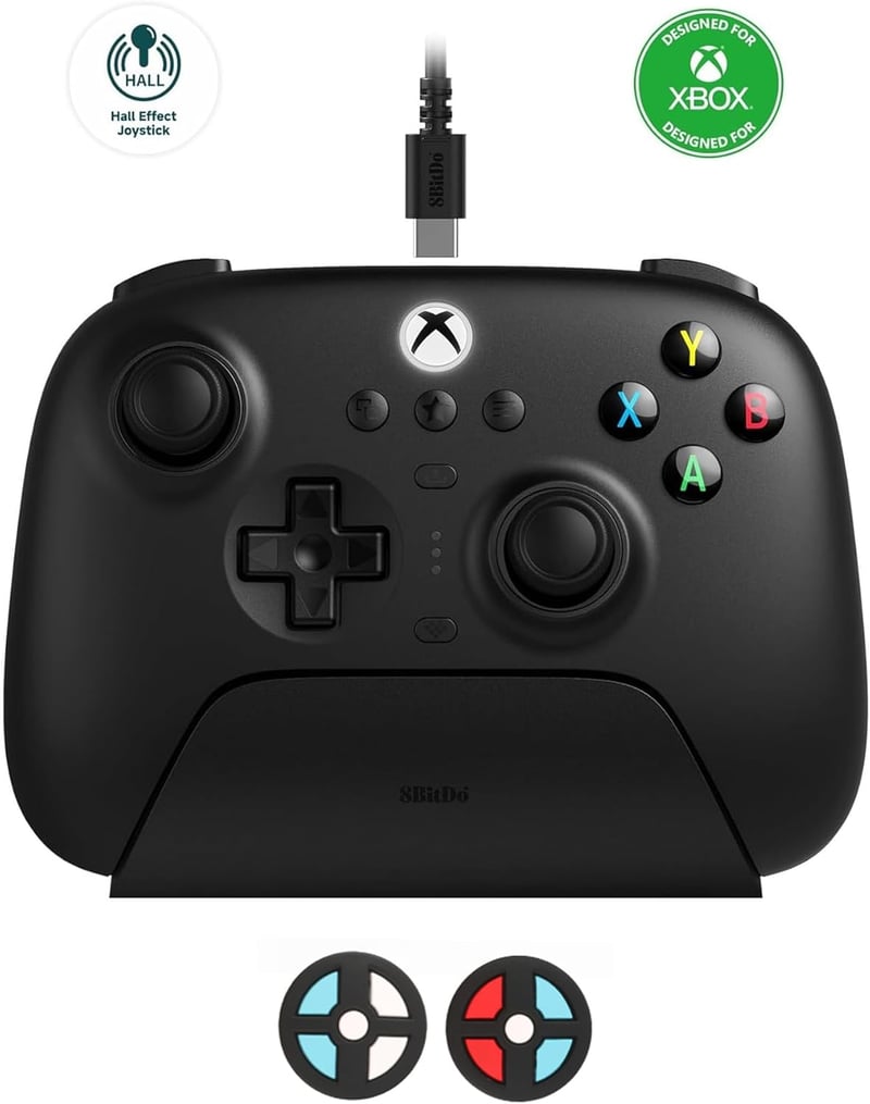 8bitdo Ultimate 3 Vezeték Nélküli Kontroller Xbox Series X|S/One/PC/Android Kompatibilitással, Hall-Effekt Joystick, Töltőállomás, 20 Órás Ü