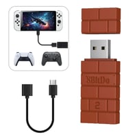 8BitDo USB bezdrôtový adaptér 2 Bluetooth adaptér Switch/PC/Android - hnedý 2