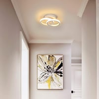 Goeco Modern Kerek LED Mennyezeti Lámpa, 22W, 3000K Meleg Fehér Fény, 2000lm, Szilikonborítás, Nappali, Háló, Konyha Világítás, Fehér 7
