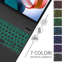 Xiaomi Redmi Pad 10.61 Bluetooth billentyűzetes tok - Levehető, háttérvilágítású, QWERTY, fekete 8